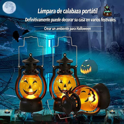Lámpara de Aceite Portátil de Calabaza y Calavera para Decoración de Halloween Esencia Hogar