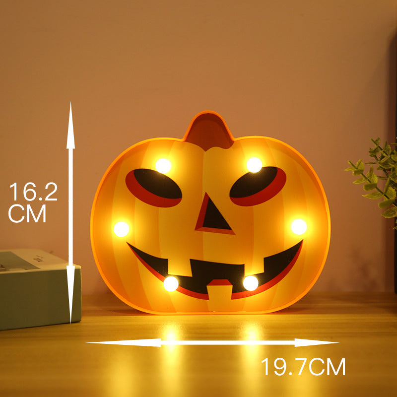 Decoración de Luces de Cuerda de Calabaza y Murciélago LED para Halloween Esencia Hogar