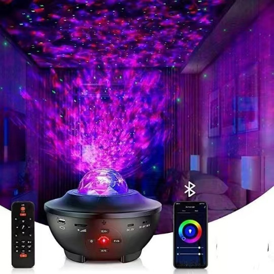 Proyector Galaxy Negro con Luz de Cielo Estrellado 360° Esencia Hogar