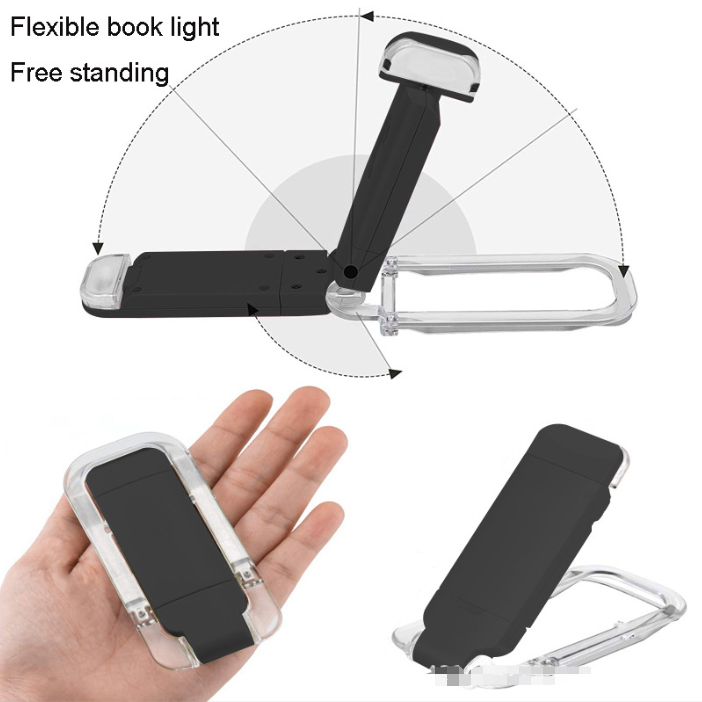 Lámpara de Lectura Ajustable y Recargable USB con Clip Esencia Hogar