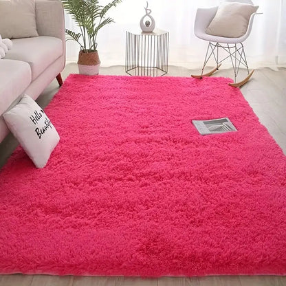 Alfombra Peluda y Muy Suave para Sala de Estar (1 pieza) Esencia Hogar