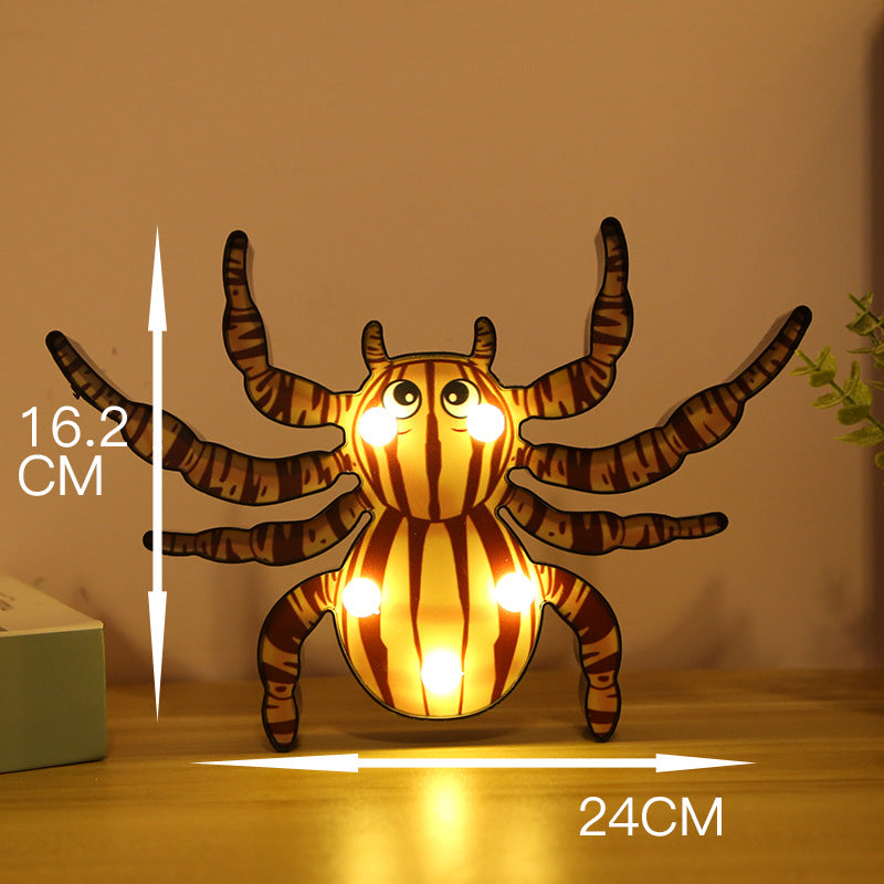 Decoración de Luces de Cuerda de Calabaza y Murciélago LED para Halloween Esencia Hogar