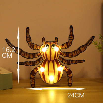 Decoración de Luces de Cuerda de Calabaza y Murciélago LED para Halloween Esencia Hogar