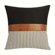 Boho Chic Faux Leather Pillow Cover Esencia Hogar