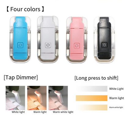 Lámpara de Lectura Ajustable y Recargable USB con Clip Esencia Hogar