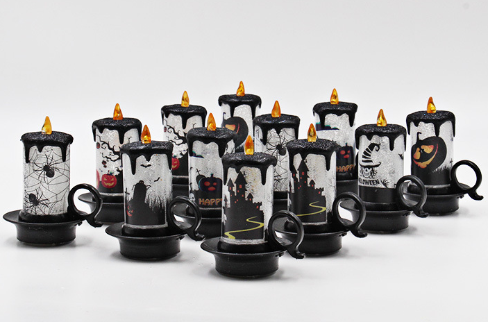 Decoración de Vela de Halloween, Luz de Vela Electrónica Esencia Hogar