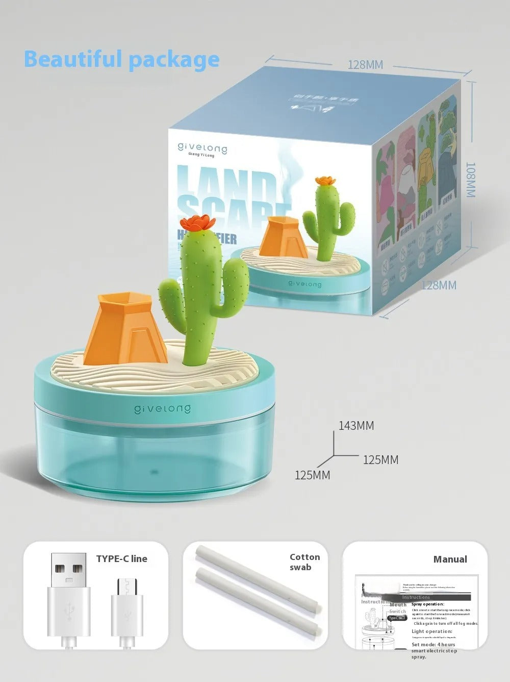 Humidificador de Aire USB para Escritorio, Pequeño Esencia Hogar