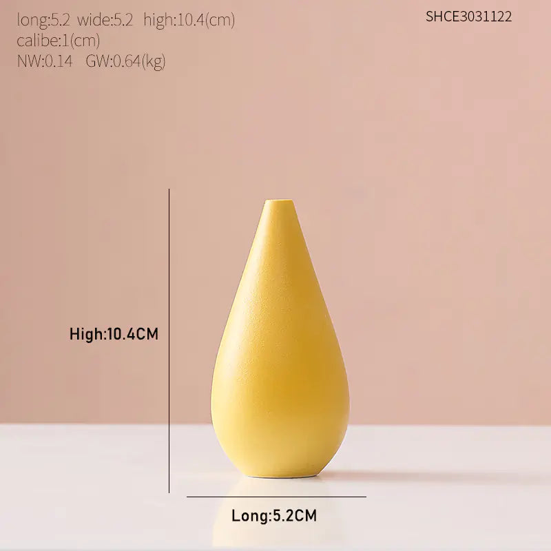 Mini Jarrón Decorativo de Cerámica - Estilo Nórdico Esencia Hogar