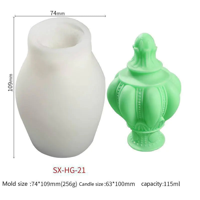 Molde de Silicona para DIY de Vela, Corona y Cetro Decorativo - Esencia Hogar