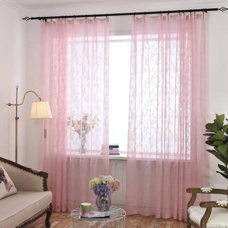 Korean Lace Sheer Curtain with Wave Design (Wholesale) Esencia Hogar