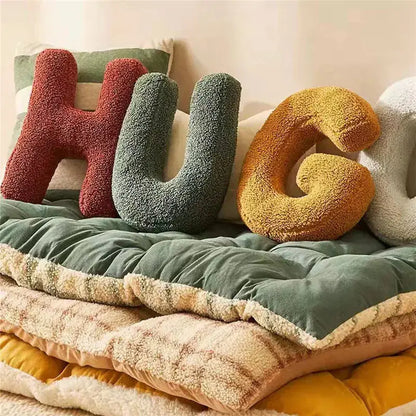 Juego de cojines para sofá con letras del alfabeto Esencia Hogar