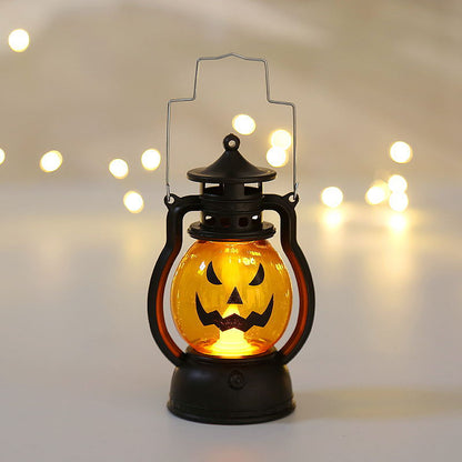 Lámpara de Aceite Portátil de Calabaza y Calavera para Decoración de Halloween Esencia Hogar