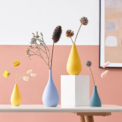 Mini Jarrón Decorativo de Cerámica - Estilo Nórdico Esencia Hogar