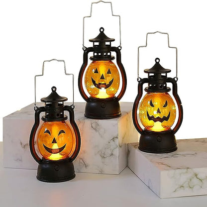 Lámpara de Aceite Portátil de Calabaza y Calavera para Decoración de Halloween Esencia Hogar