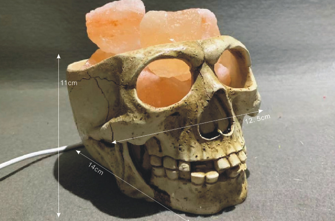 Lámpara de Roca de Resina de Calavera - Luz Nocturna de Decoración de Hogar para Halloween Esencia Hogar