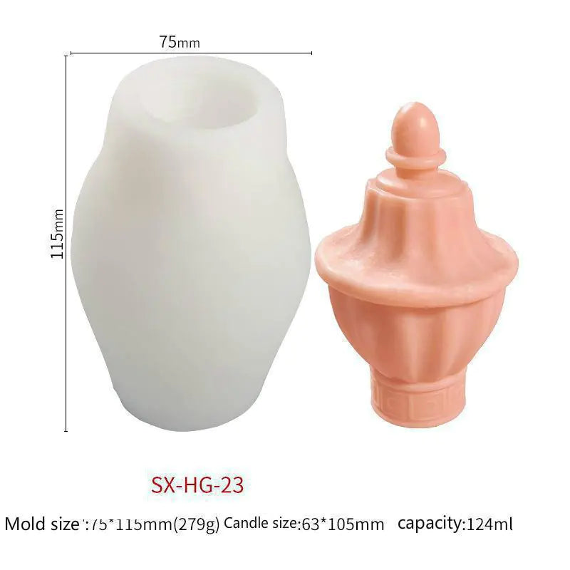 Molde de Silicona para DIY de Vela, Corona y Cetro Decorativo - Esencia Hogar